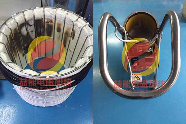 左：無(wú)外殼加熱圈；右：智能加熱小車